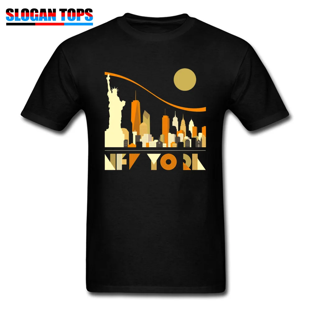 

Fashion T-shirt Men New York Tshirt City Modern Designer Mens Tops T Shirts Cotton Black Tees Streetwear Guys Funky Clothing