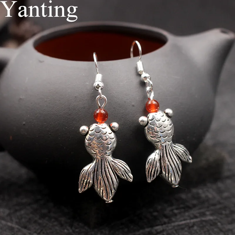 Yanting Cute Fish Dangle Earrings For Women Brincos Handmade Vintage Earrings Female Girls Wholesale Beach Holiday Jewelry 0442
Yanting Cute Fish Dangle Earrings For Women Brincos Handmade Vintage Earrings Female Girls Wholesale Beach Holiday Jewelry 0442