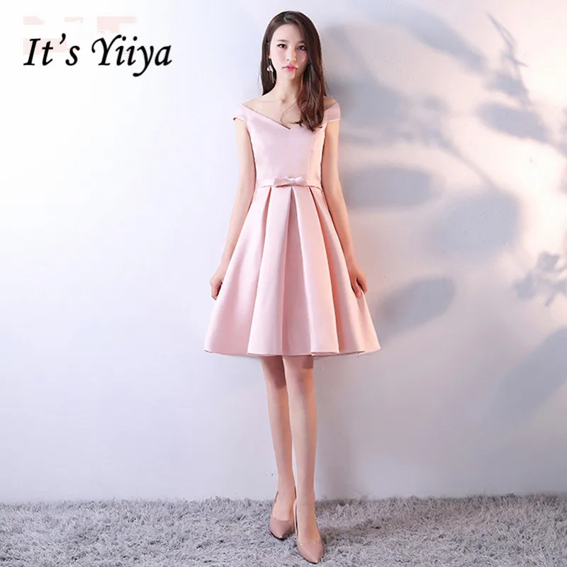 It's Yiiya Luxury Pink V-Neck Off The Shoulder Sleeveless Cocktail Dresses Knee-Length Party Formal Dress MX038
It's Yiiya Luxury Pink V-Neck Off The Shoulder Sleeveless Cocktail Dresses Knee-Length Party Formal Dress MX038