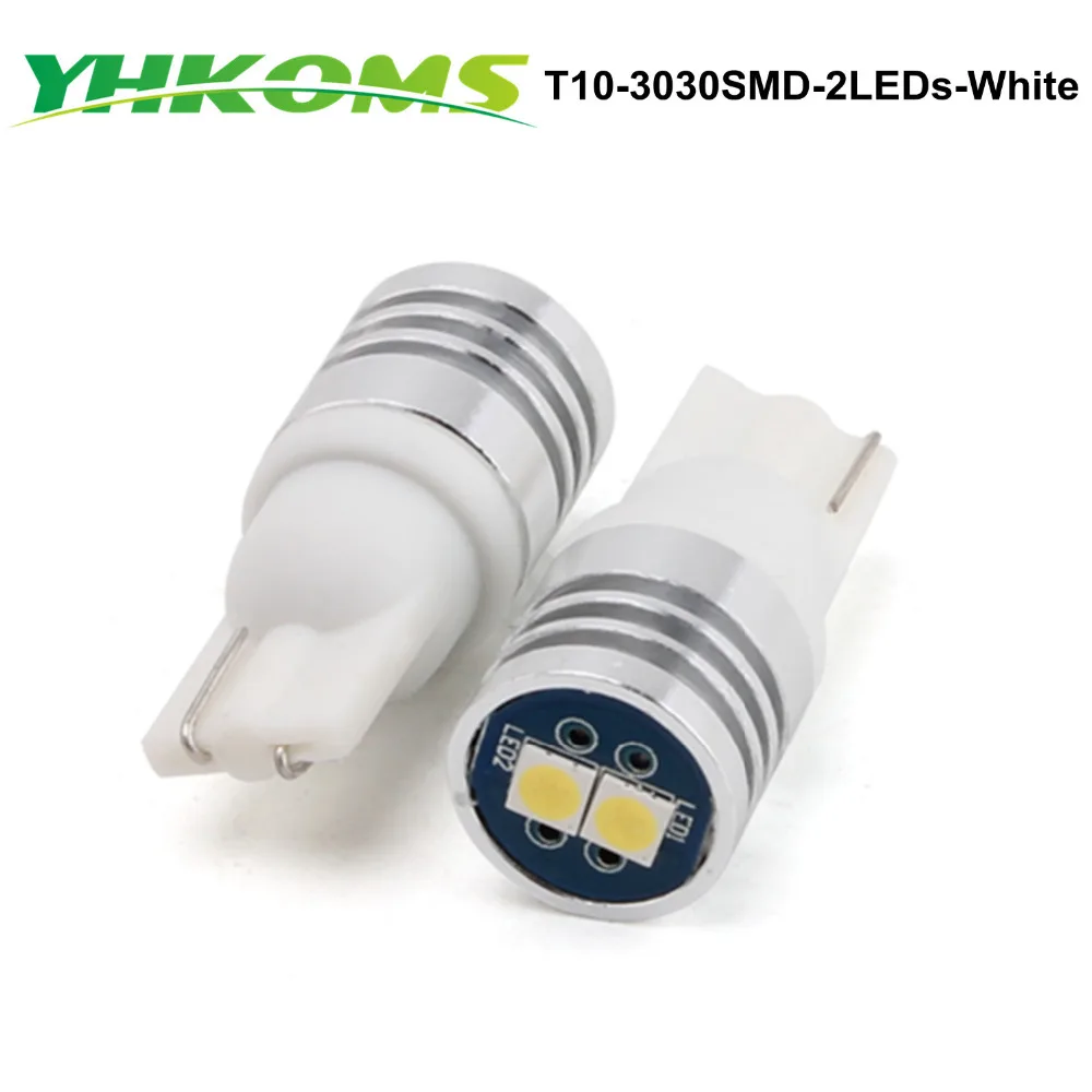 YHKOMS 2 шт. T10 светодиодный светильник Клин для лампы SMD 3030 Чипсет W5W 2825 158 192 168 194 137LM