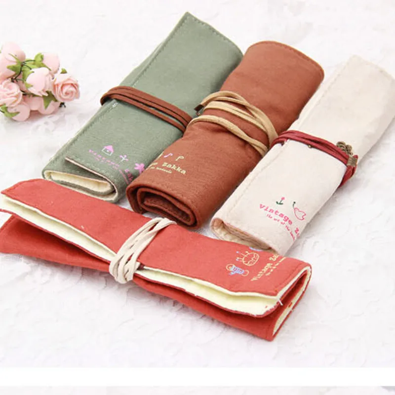 1pc Canvas Wrap Roll Up Makeup Brush Pouch Pen Pencil Case Holder Retro Cosmetic Brushes Organizer Bag for 10pcs Make up Brushes
1pc Canvas Wrap Roll Up Makeup Brush Pouch Pen Pencil Case Holder Retro Cosmetic Brushes Organizer Bag for 10pcs Make up Brushes