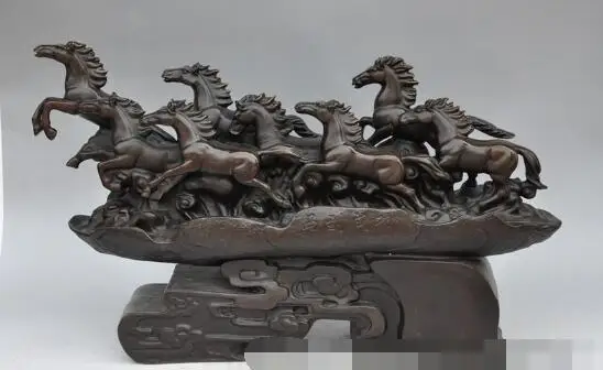 S00300 14" chinese bronze animal zodiac 8 horse steed Win instant success lucky statue 
S00300 14" chinese bronze animal zodiac 8 horse steed Win instant success lucky statue