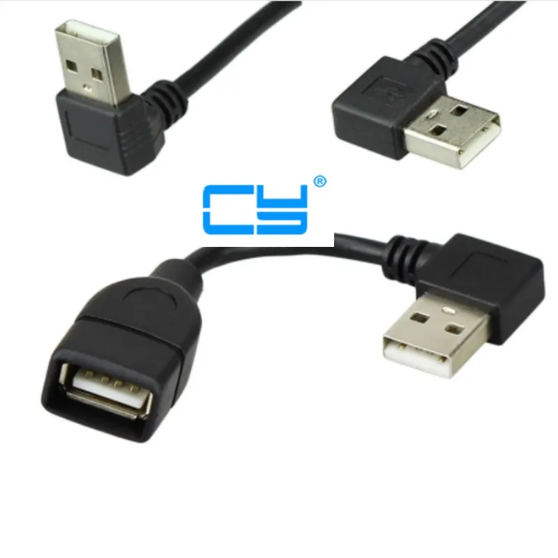 10 см 20 USB 2 0 A Male to Female 90 Угловой Удлинительный адаптер кабель USB2.0 male female