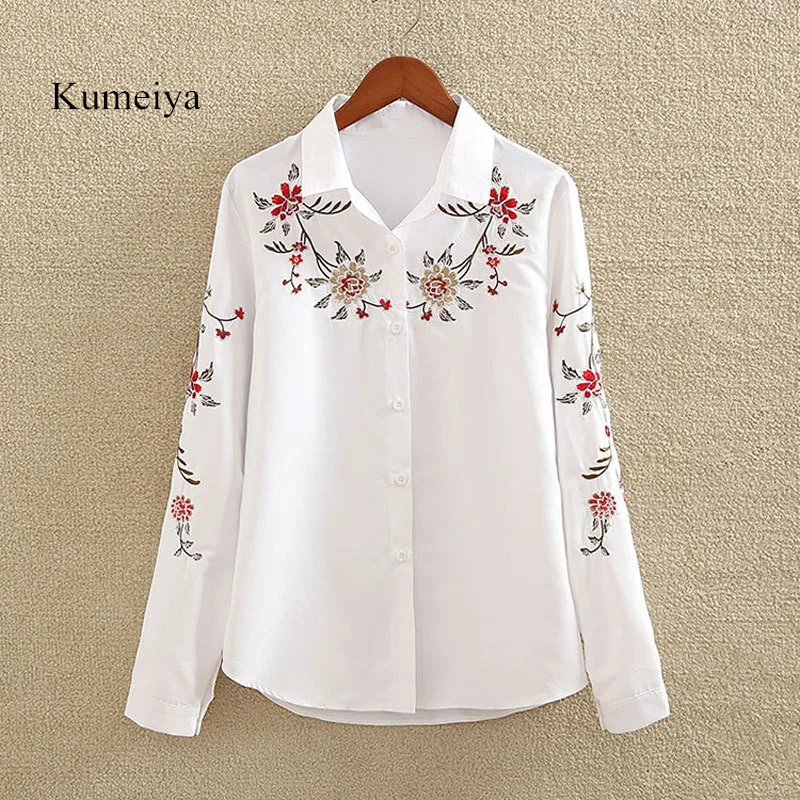 Kumeiya 2019 Autumn Floral Embroidery Blouse Shirt Women Slim White Tops Long Sleeve Blouses Woman Office Shirts Plus Size 5XL
Kumeiya 2019 Autumn Floral Embroidery Blouse Shirt Women Slim White Tops Long Sleeve Blouses Woman Office Shirts Plus Size 5XL