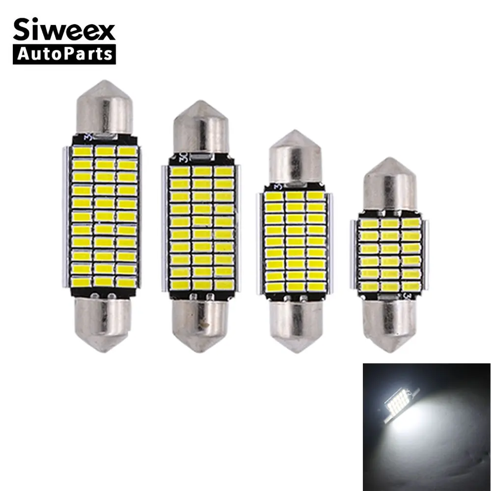 1 Pcs C5W 31MM 36MM 39MM 41MM Interior Led Light 3014 SMD 18 27 30 33 Canbus Error Free Festoon Dome Reading Lamp White Bulb 12V
1 Pcs C5W 31MM 36MM 39MM 41MM Interior Led Light 3014 SMD 18 27 30 33 Canbus Error Free Festoon Dome Reading Lamp White Bulb 12V