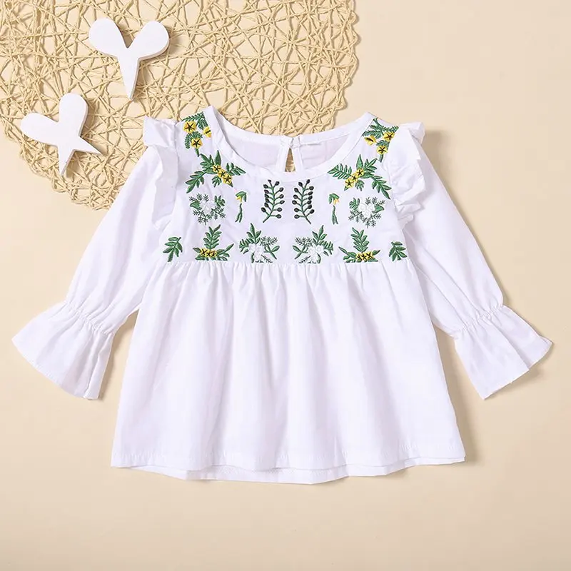 Summer Kids Girls Cotton Top Embroidery Floral Design T-shirt Tops Blouse Long Sleeve Children Casual Shirt for 1-5Y
Summer Kids Girls Cotton Top Embroidery Floral Design T-shirt Tops Blouse Long Sleeve Children Casual Shirt for 1-5Y