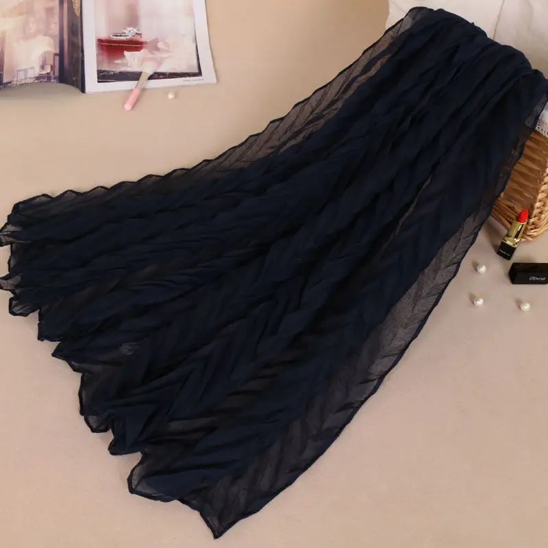 2018 Plain Wrinkle Wave Striped Tassel Viscose Shawl Scarf Fashion Solid Color Echarpe Wrap Pashmina Sjaal Bufandas Muslim Hijab
2018 Plain Wrinkle Wave Striped Tassel Viscose Shawl Scarf Fashion Solid Color Echarpe Wrap Pashmina Sjaal Bufandas Muslim Hijab