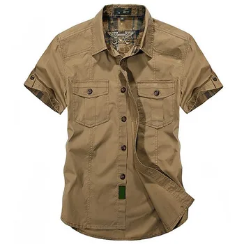 New Summer Military Army Shirt Short Sleeve Cargo Shirts Men Casual Cotton Solid Color Shirt 2 Pockets Front Men Clothing
New Summer Military Army Shirt Short Sleeve Cargo Shirts Men Casual Cotton Solid Color Shirt 2 Pockets Front Men Clothing