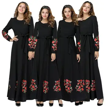 Women Black Abaya Dubai Muslim Maxi Dress Kaftan Turkish Islamic Plus Size Clothes Flowers Embroidery Bangladesh Ukraine Robe
Women Black Abaya Dubai Muslim Maxi Dress Kaftan Turkish Islamic Plus Size Clothes Flowers Embroidery Bangladesh Ukraine Robe