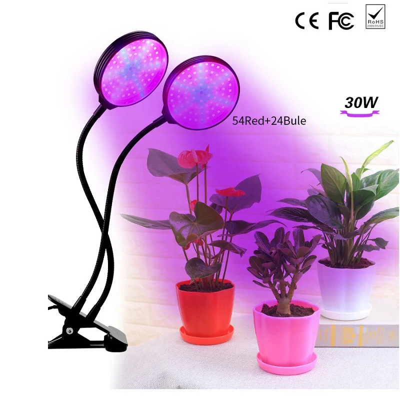 LED Flexible Clip Plant Growth Lamp Dual Head Full Spectrum Plant Growth Lamp Fill Light 54 Red+24 Blue Bulbs Plant Waterproof
LED Flexible Clip Plant Growth Lamp Dual Head Full Spectrum Plant Growth Lamp Fill Light 54 Red+24 Blue Bulbs Plant Waterproof