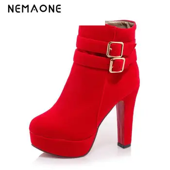 size 32-43 New fashion Autumn Spring Women ankle boots Thin heel Zip Black Apricot Blue Designer shoes Platform Pointed toe
size 32-43 New fashion Autumn Spring Women ankle boots Thin heel Zip Black Apricot Blue Designer shoes Platform Pointed toe