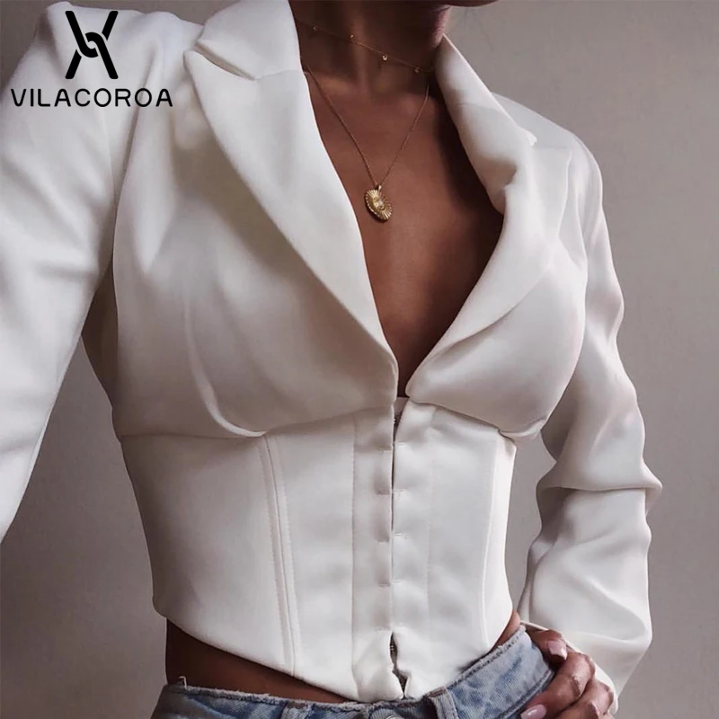 Fashion Office Women Jacket White Lapel Long Sleeve High Waist Slim Jacket Women Chaqueta Mujer Front Buckle Cardiganveste Femme
Fashion Office Women Jacket White Lapel Long Sleeve High Waist Slim Jacket Women Chaqueta Mujer Front Buckle Cardiganveste Femme