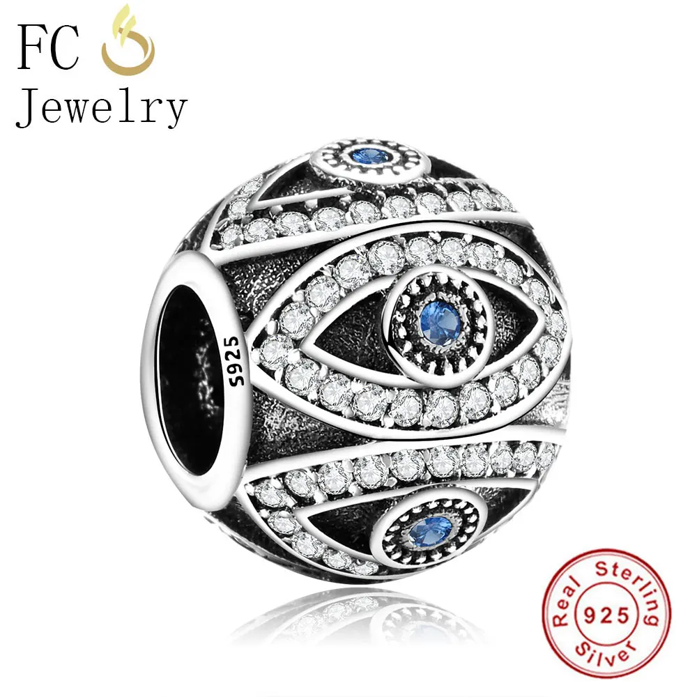 FC Jewelry Fit Original Pandora Charms Bracelet Berloque 925 Sterling Silver Round Shape Evil Eyes Cubic Zirconia Pendant Beads
FC Jewelry Fit Original Pandora Charms Bracelet Berloque 925 Sterling Silver Round Shape Evil Eyes Cubic Zirconia Pendant Beads