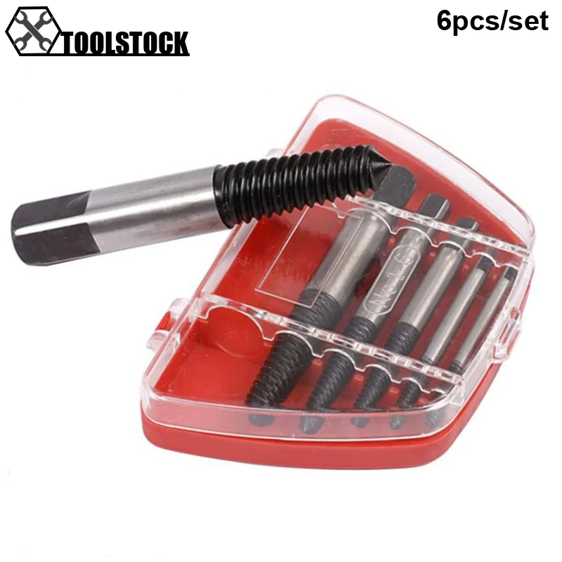 6Pcs/set Screw Extractor Easy Out Set Bolt Extractor Broken Damaged Bolt Remover Drill Bits Guide set
6Pcs/set Screw Extractor Easy Out Set Bolt Extractor Broken Damaged Bolt Remover Drill Bits Guide set