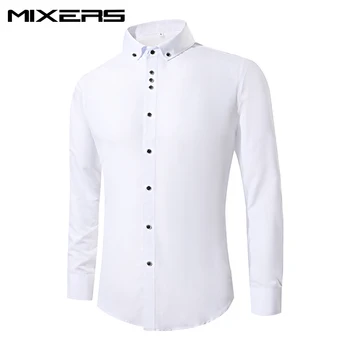 2018 Brand Men's White Wedding Shirts Slim Fit Formal Dress Shirts Men Long Sleeve Design Cotton Button Casual Shirt Men Camisas
2018 Brand Men's White Wedding Shirts Slim Fit Formal Dress Shirts Men Long Sleeve Design Cotton Button Casual Shirt Men Camisas