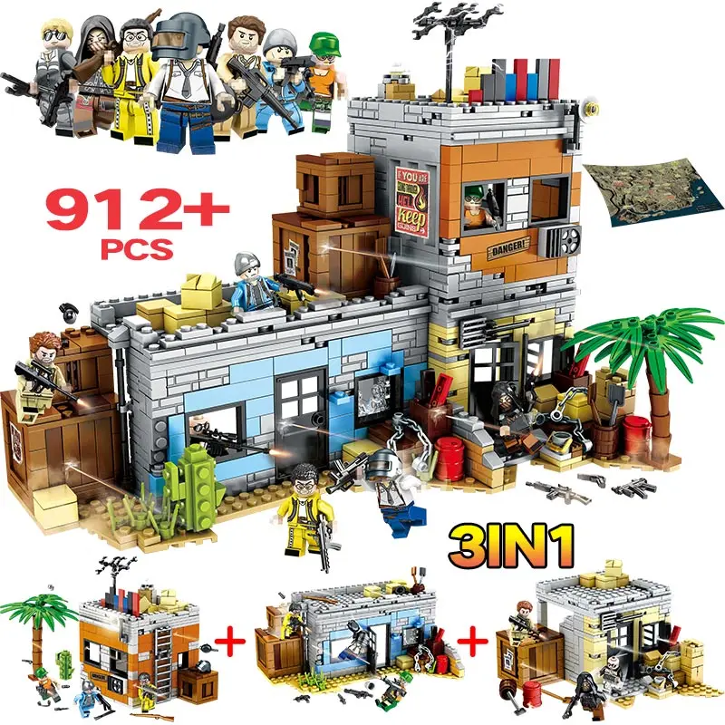 912PCS Player Unknown's Battlegrounds Compatible Legoed Army ww2 Military Soldiers Weapon Gun PUBG Building Blocks Kids Toys Set
912PCS Player Unknown's Battlegrounds Compatible Legoed Army ww2 Military Soldiers Weapon Gun PUBG Building Blocks Kids Toys Set