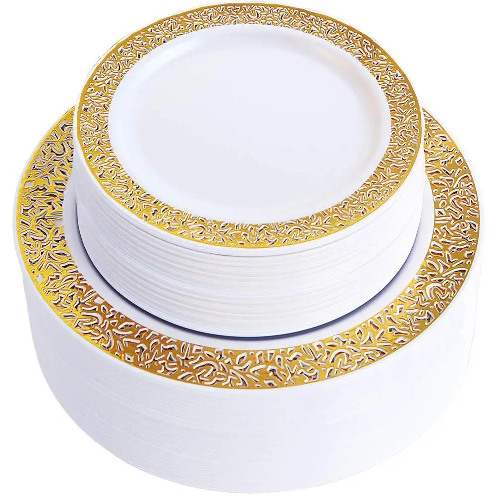 Gold Disposable Plastic Plates -Lace Design Wedding Party Plastic Plates,Gold Lace Plates Salad/Dessert Plates 25pack
Gold Disposable Plastic Plates -Lace Design Wedding Party Plastic Plates,Gold Lace Plates Salad/Dessert Plates 25pack