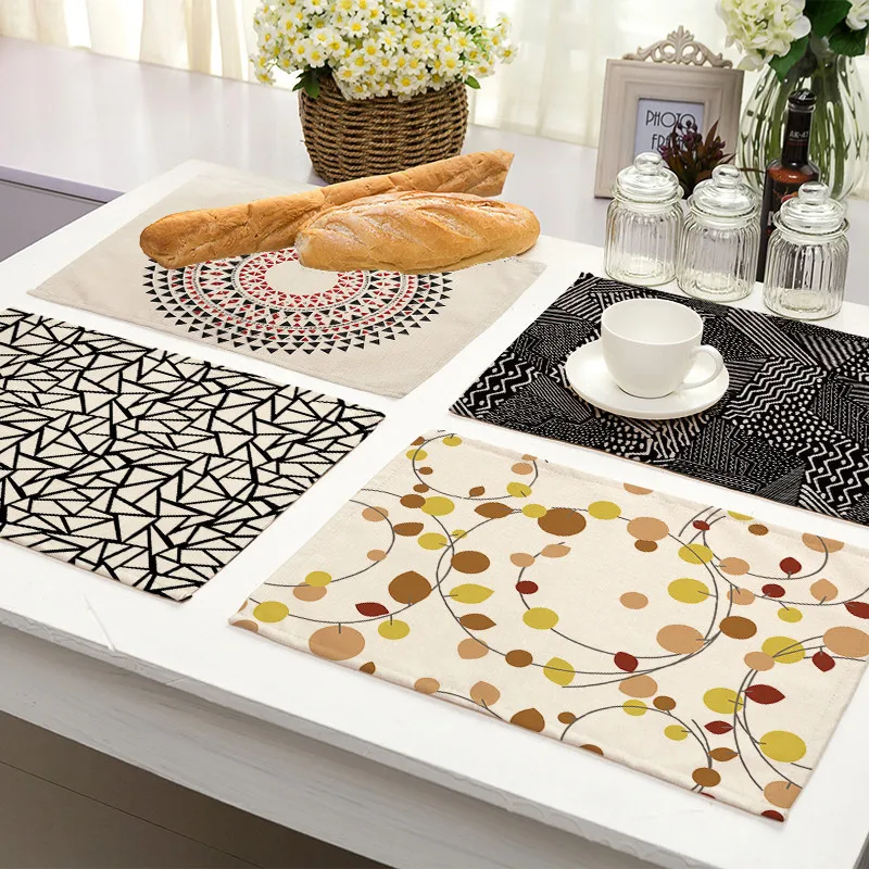 Beautiful Geometric Print Placemat Linen Dining Table Mat Heat Insulation Plate Pad Coasters Home Art Decors
Beautiful Geometric Print Placemat Linen Dining Table Mat Heat Insulation Plate Pad Coasters Home Art Decors