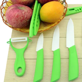 Ceramic Knife Set White Blade 3'' 4'' 5'' +Peeler+Covers Kitchen Knives High Sharp Kitchenware Cooking Tools Beautiful Gift
Ceramic Knife Set White Blade 3'' 4'' 5'' +Peeler+Covers Kitchen Knives High Sharp Kitchenware Cooking Tools Beautiful Gift