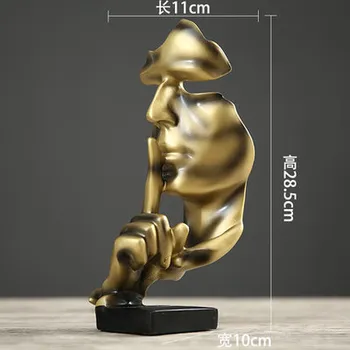 Silence is golden creative setting wine cabinet office living room study soft household crafts sculpture decoration statues Home
Silence is golden creative setting wine cabinet office living room study soft household crafts sculpture decoration statues Home