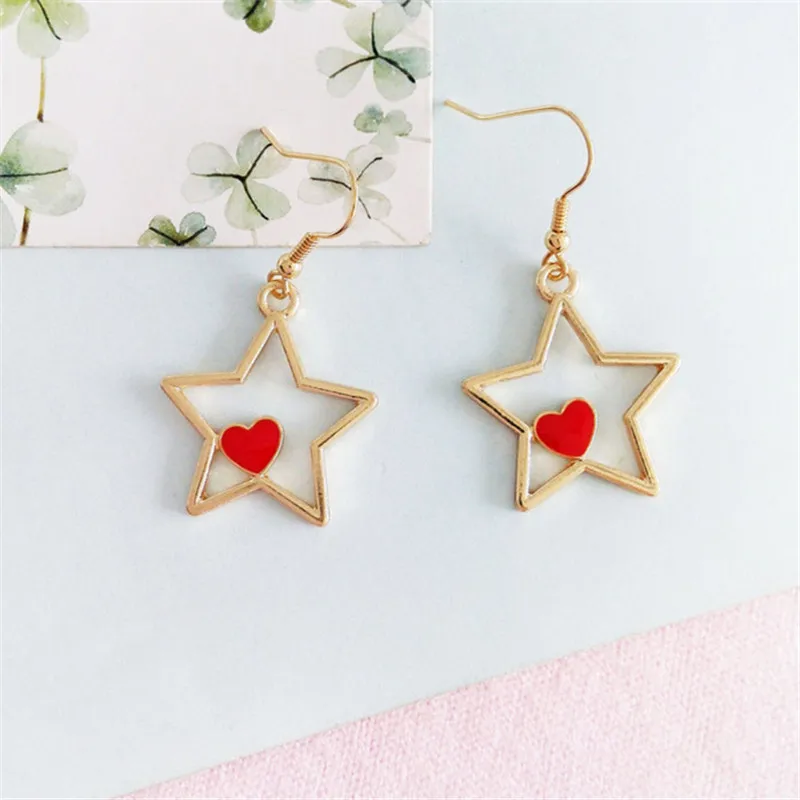 fashion woman dangle earring Classic minimalist fashion girls heart Sweet stars eardrop earrings for women Jewelry wholesale
fashion woman dangle earring Classic minimalist fashion girls heart Sweet stars eardrop earrings for women Jewelry wholesale