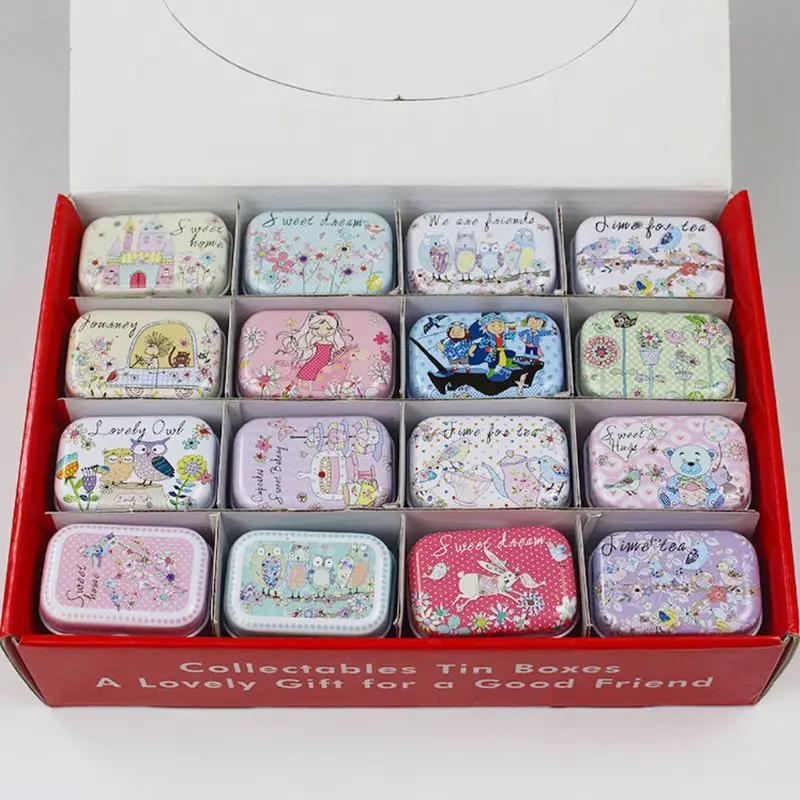 Colorful Cartoon Mini Tin Trinket Jewelry Candy Small Collectable Coin Box Lipstick Storage Case Rectangular Organizer Container
Colorful Cartoon Mini Tin Trinket Jewelry Candy Small Collectable Coin Box Lipstick Storage Case Rectangular Organizer Container