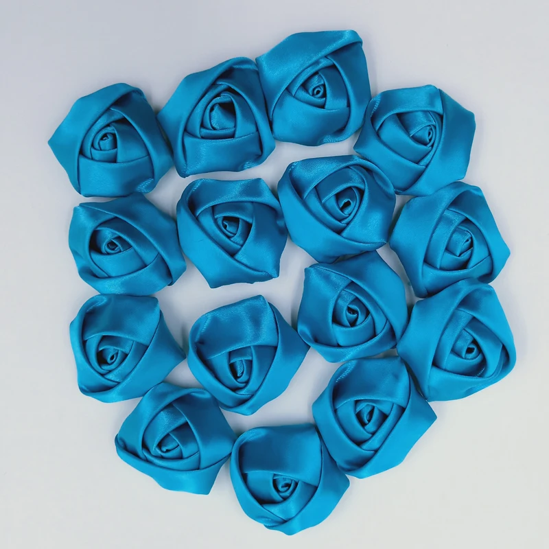 20Pieces/Bag Blue-green Rose Handmade Diameter 3.5Cm Satin Rose Ribbon Flowers DIY For Make Wedding Bouquet Flower Accessories
20Pieces/Bag Blue-green Rose Handmade Diameter 3.5Cm Satin Rose Ribbon Flowers DIY For Make Wedding Bouquet Flower Accessories