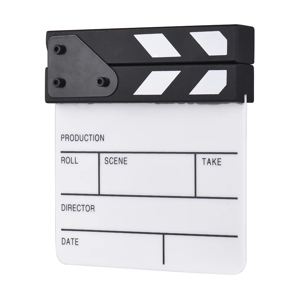 Andoer ClapperBoard Compact Size Acrylic Film Clapboard Dry Erase TV Movie Director Cut Video Action Scene Clapper Board Slate
Andoer ClapperBoard Compact Size Acrylic Film Clapboard Dry Erase TV Movie Director Cut Video Action Scene Clapper Board Slate