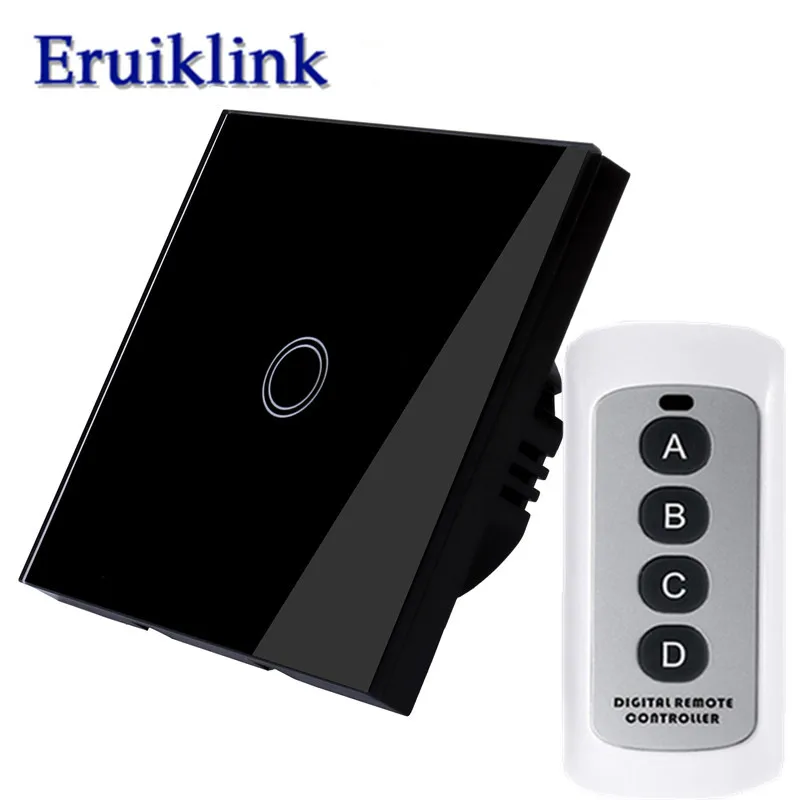 EU/UK Standard 1/2/3 Gang 1 Way Light Remote Control Switch ,Black Crystal Glass Wall Touch Wireless Remote Control Switches
EU/UK Standard 1/2/3 Gang 1 Way Light Remote Control Switch ,Black Crystal Glass Wall Touch Wireless Remote Control Switches