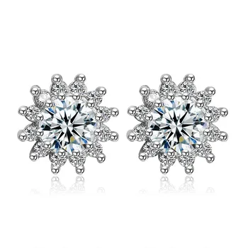 100% 925 Sterling Silver Fashion Shiny Crystal Ladies' Stud Earrings Women Jewelry Gift Promotion Drop Shipping Anti Allergy
100% 925 Sterling Silver Fashion Shiny Crystal Ladies' Stud Earrings Women Jewelry Gift Promotion Drop Shipping Anti Allergy