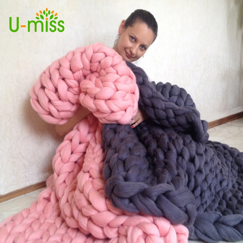 U-miss Fashion Thick Yarn Merino Wool Bulky Knitting Blanket Soft Autumn and Winter Warm Hand Chunky Knitted Sofa
U-miss Fashion Thick Yarn Merino Wool Bulky Knitting Blanket Soft Autumn and Winter Warm Hand Chunky Knitted Sofa
