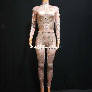 2019 Women Trousers Printed Stretch Jumpsuit Rhinestones One Piece Jumpsuit Stage Outfit Singer Dancer Sexy Performance Rompers
2019 Women Trousers Printed Stretch Jumpsuit Rhinestones One Piece Jumpsuit Stage Outfit Singer Dancer Sexy Performance Rompers