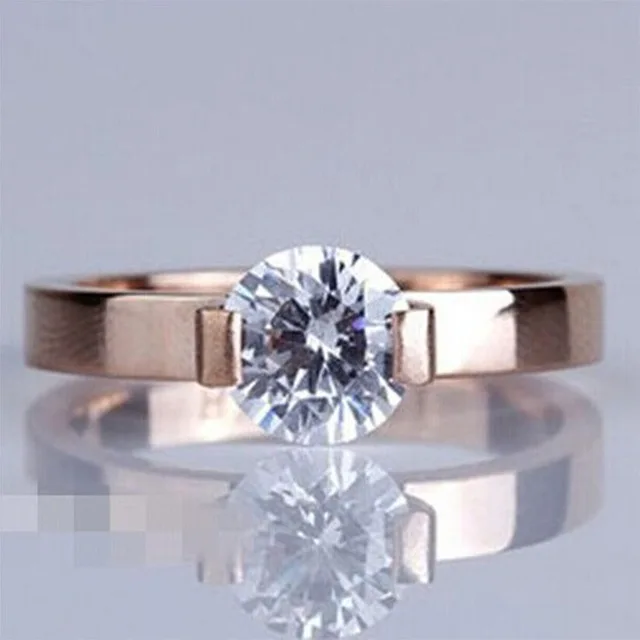Martick 316L Stainless Steel Rose Gold Ring With Crystal Fashion Jewelry For Women Size 4-9 R13
Martick 316L Stainless Steel Rose Gold Ring With Crystal Fashion Jewelry For Women Size 4-9 R13