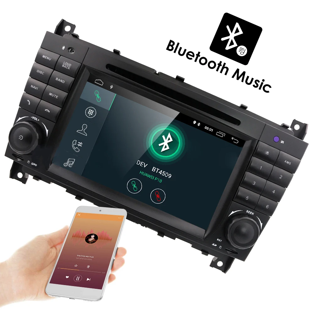 Cheap DSP IPS 8 Core 4G 2 Din Android 9 Car radio DVD multimedia GPS for Benz W209 W203 C180 C200 C220 C230 C240 C250 C270 W463 OBD2 13