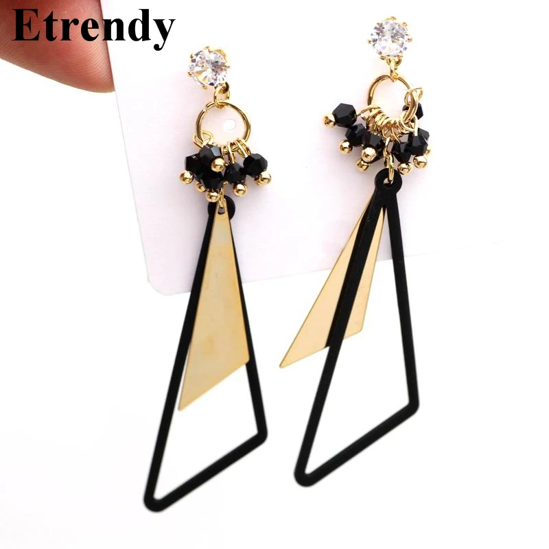 2019 New Beads Triangle Long Earrings For Women Trendy Jewelry Black All Match Simple Geometric Statement Earrings Bijoux
2019 New Beads Triangle Long Earrings For Women Trendy Jewelry Black All Match Simple Geometric Statement Earrings Bijoux