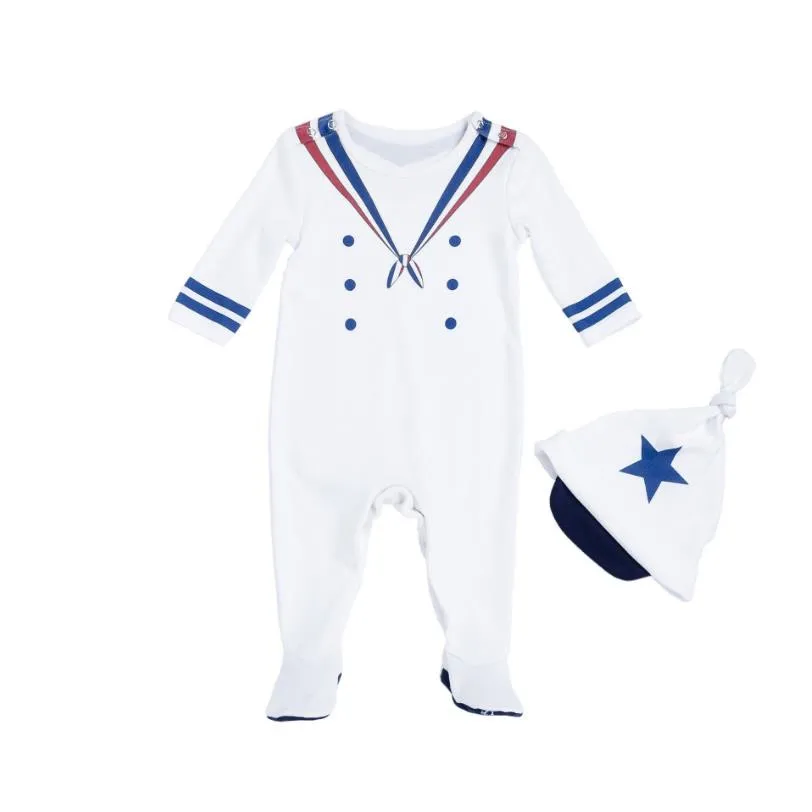 Sailor Prints Baby Rompers clothes long sleeved coveralls for newborns White Boy Girl Cotton baby Clothing for Autumn/Winter
Sailor Prints Baby Rompers clothes long sleeved coveralls for newborns White Boy Girl Cotton baby Clothing for Autumn/Winter
