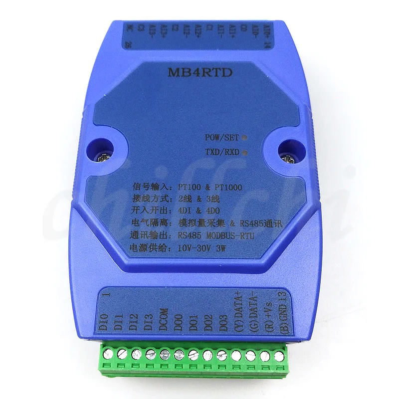 PT1000 PT100 4 way platinum resistance RTD high precision temperature acquisition module RS485 MODBUS
PT1000 PT100 4 way platinum resistance RTD high precision temperature acquisition module RS485 MODBUS