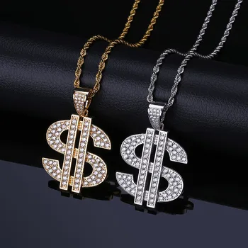 OMYFUN Factory Price US Dollar Necklace Hiphop Men Custom Jewelry CZ Iced Pave Pendants & Necklaces Silver Gold Color Accessory
OMYFUN Factory Price US Dollar Necklace Hiphop Men Custom Jewelry CZ Iced Pave Pendants & Necklaces Silver Gold Color Accessory