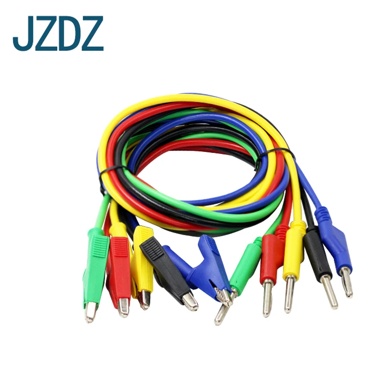JZDZ J.70035 1 set 5Pcs 1M 4mm banana plug to crocodile clip crocodile test probe wire test cable
JZDZ J.70035 1 set 5Pcs 1M 4mm banana plug to crocodile clip crocodile test probe wire test cable