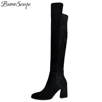 BuonoScarpe Women Warm Winter Boots Over The Knee High Heel Long Boots Chunky Heel Suede Leather Thigh High Boots Female Shoes
BuonoScarpe Women Warm Winter Boots Over The Knee High Heel Long Boots Chunky Heel Suede Leather Thigh High Boots Female Shoes