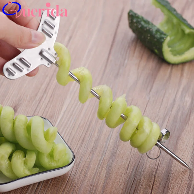 304 Stainless Steel Magic Spiral Twist Knife Creative Cucumber Rotary Kitchen Swing Plate Vegetable Decoration Tool Garnishes
304 Stainless Steel Magic Spiral Twist Knife Creative Cucumber Rotary Kitchen Swing Plate Vegetable Decoration Tool Garnishes