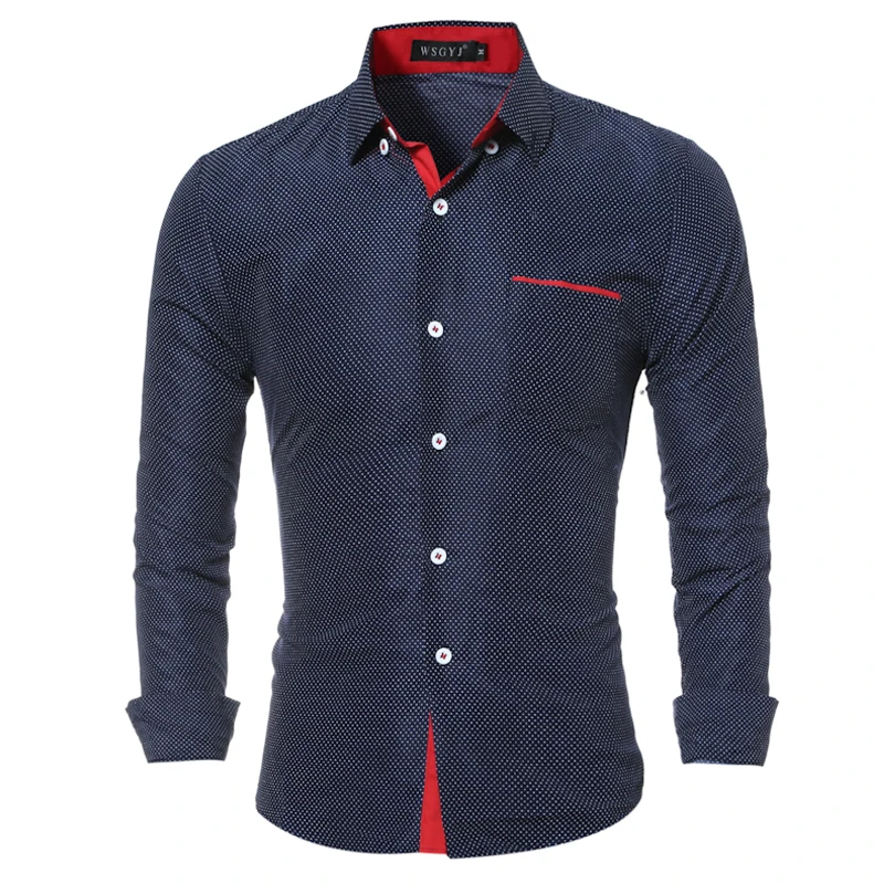 2018 New Men Clothes Men Shirt Fashion Wave Point cotton Slim Long-Sleeved Shirt Casual Men Shirt Social Plus Size 4XL
2018 New Men Clothes Men Shirt Fashion Wave Point cotton Slim Long-Sleeved Shirt Casual Men Shirt Social Plus Size 4XL
