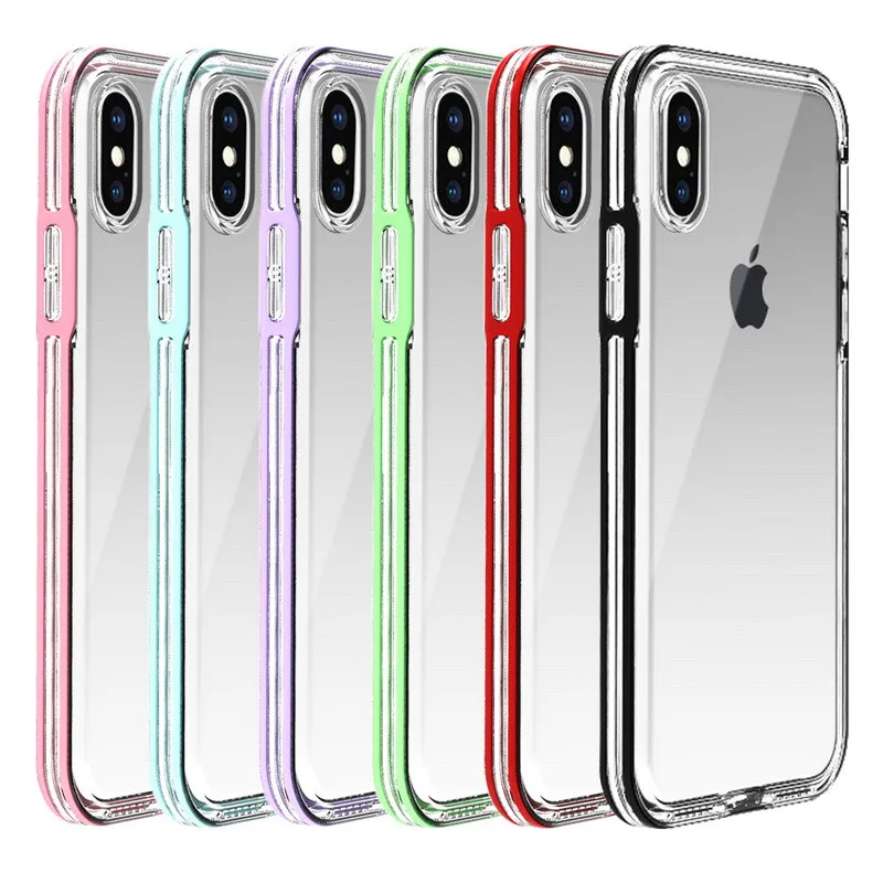 YISHANGOU Luxury Colorful Frame Transparent Phone Case For iPhone X 10 8 8Plus 7 7Plus Soft TPU Silicon Shockproof Coque Cover
YISHANGOU Luxury Colorful Frame Transparent Phone Case For iPhone X 10 8 8Plus 7 7Plus Soft TPU Silicon Shockproof Coque Cover