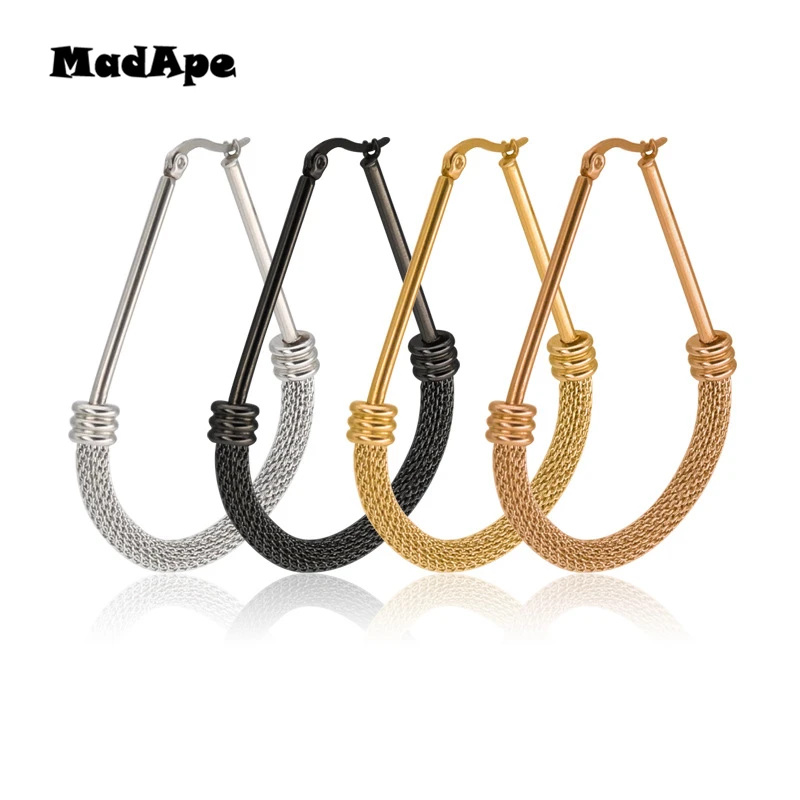 MadApe Gold/Silver Color Hoop Earrings Stainless Steel Trendy Large Earrings Triangle Oval Hoops Earrings For Women Jewelry
MadApe Gold/Silver Color Hoop Earrings Stainless Steel Trendy Large Earrings Triangle Oval Hoops Earrings For Women Jewelry