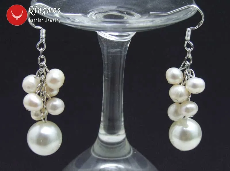 Qingmos White Red 6-7mm Pearl Dangle Grape Earrings for Women with Round White Sea Shell Pearl Earring Jewelry & Silver 925 Hook
Qingmos White Red 6-7mm Pearl Dangle Grape Earrings for Women with Round White Sea Shell Pearl Earring Jewelry & Silver 925 Hook