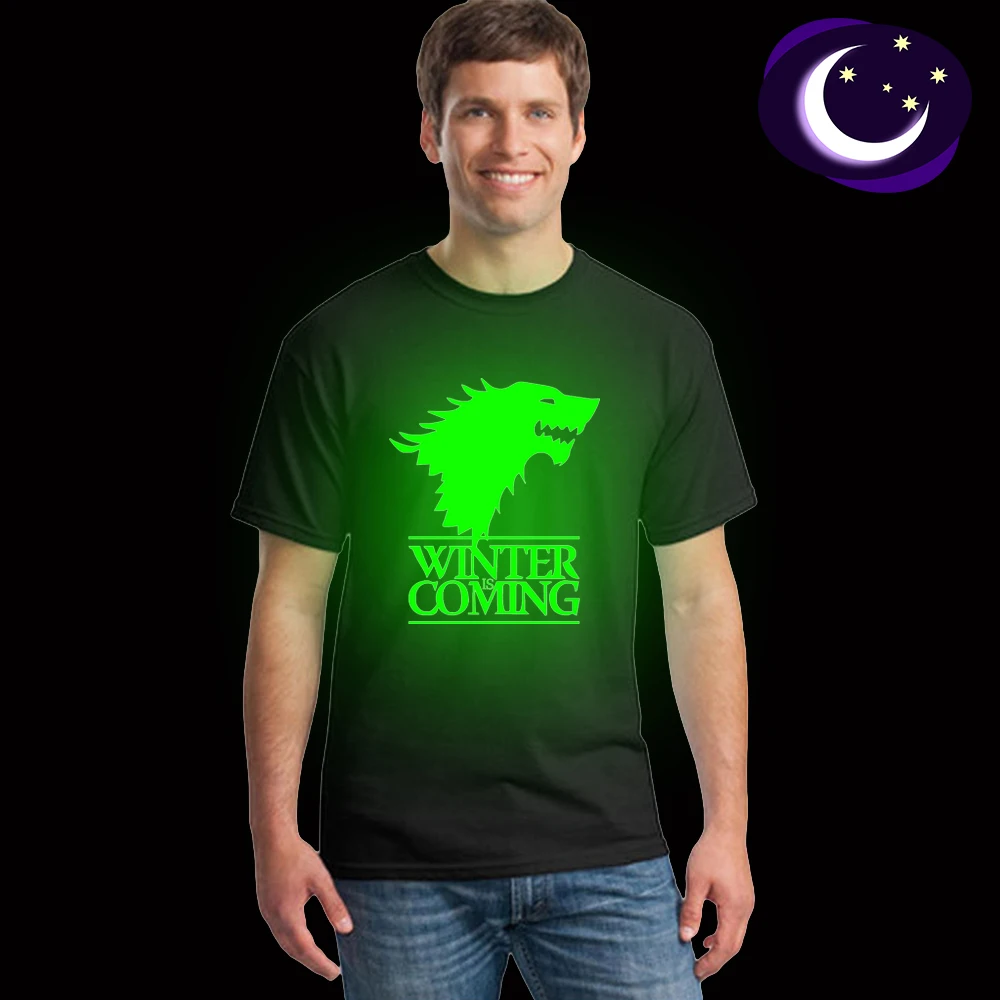 Newest Summer Short Sleeve Luminous Game of Thrones Print Men Tshirt Casual Cotton Winter Is Coming Mens Fluorescent T Shirts 
Newest Summer Short Sleeve Luminous Game of Thrones Print Men Tshirt Casual Cotton Winter Is Coming Mens Fluorescent T Shirts