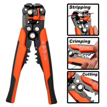 Wire Stripper Tool Automatic Self Adjusting Cable Stripping Cutter 8 Inch for Cutting and crimping 10-24 AW KSEIBI 141722
Wire Stripper Tool Automatic Self Adjusting Cable Stripping Cutter 8 Inch for Cutting and crimping 10-24 AW KSEIBI 141722