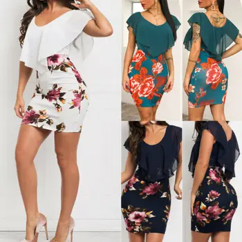 3 Color New Sexy Dress Women Vintage Short Sleeve Ruffle Volie Spliced Floral Printed Mini Dress Party Summer Slim Casual Dress
3 Color New Sexy Dress Women Vintage Short Sleeve Ruffle Volie Spliced Floral Printed Mini Dress Party Summer Slim Casual Dress