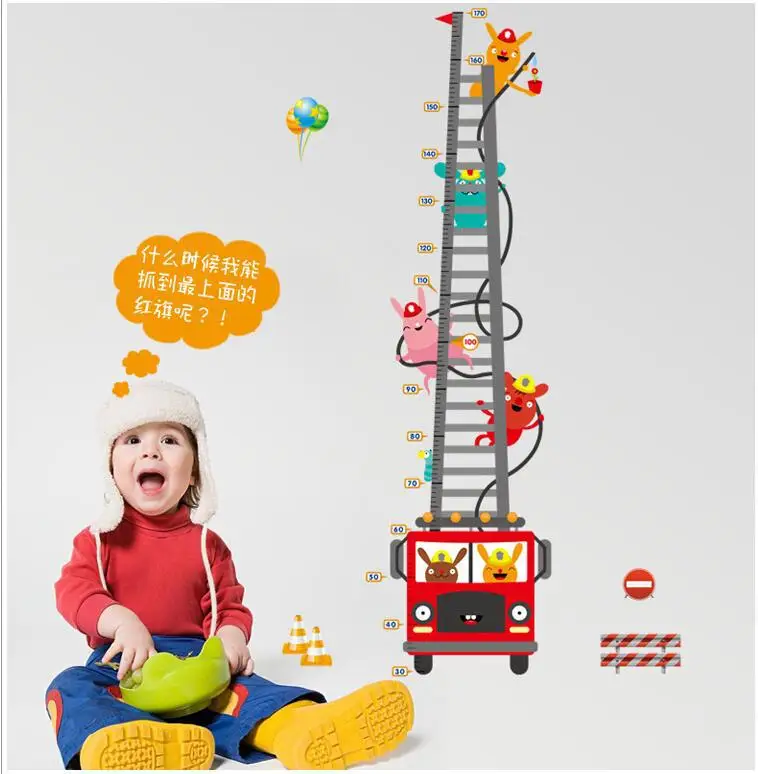 60*90cm Kids height meter fire fighting truck Cartoon Height chart Wall Stickers Home Decoration muurstickers home decor
60*90cm Kids height meter fire fighting truck Cartoon Height chart Wall Stickers Home Decoration muurstickers home decor