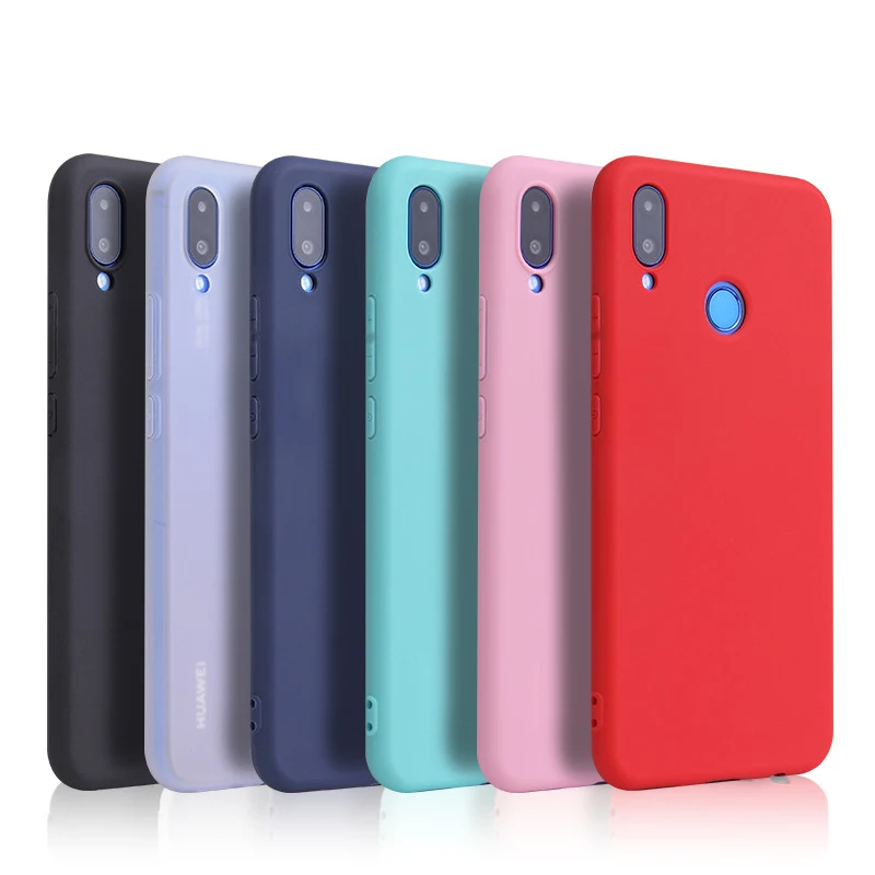 Матовый цветной Мягкий Силиконовый ТПУ чехол для Huawei Nova 2i 2s 2 Plus 3 3i 3e 4 P smart 2019 P20 lite
